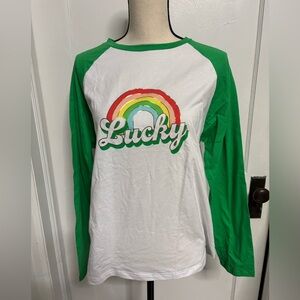 St Pattys Day Rainbow Long Sleeve Tee